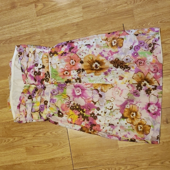 J Crew silk blend strapless floral dress sz 2 - Picture 3 of 3